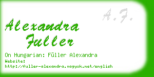 alexandra fuller business card